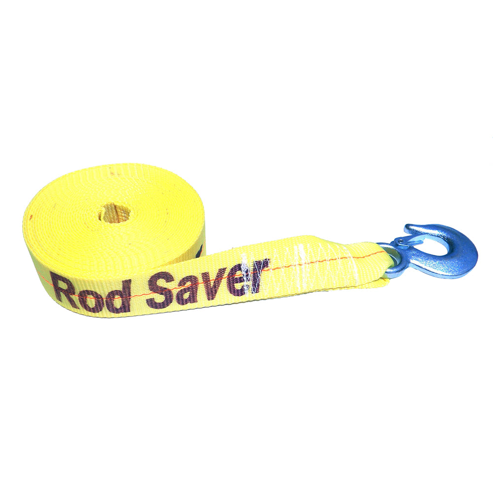 Rod Saver HeavyDuty Winch Strap Replacement  Yellow  2 x 20 WSY20